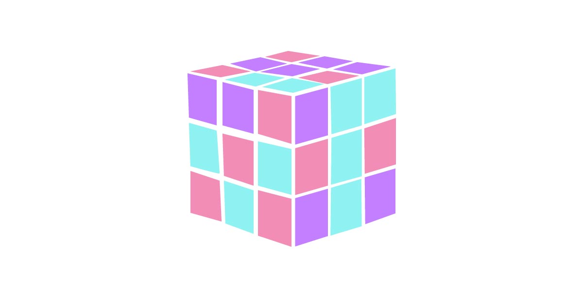 A Rubik's Cube made from the efficacy, scale, and time dimensions